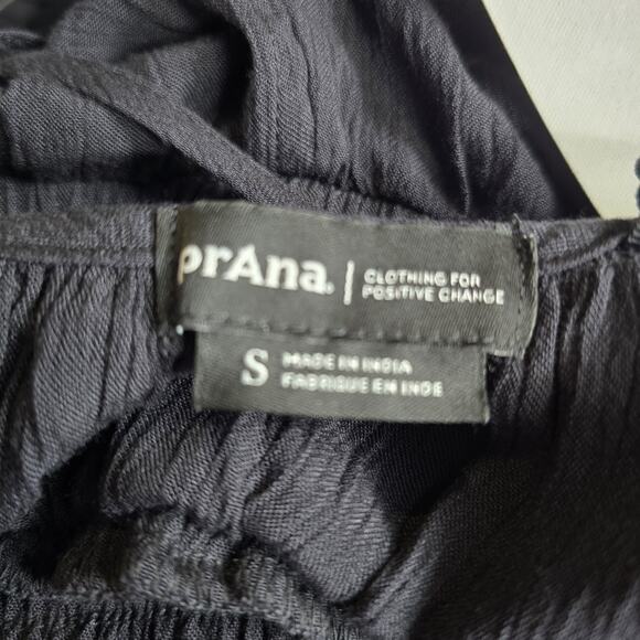 prAna Jumpsuit Women's Size Small Black Wide Leg Lightweight Summer Vacation - Picture 13 of 13